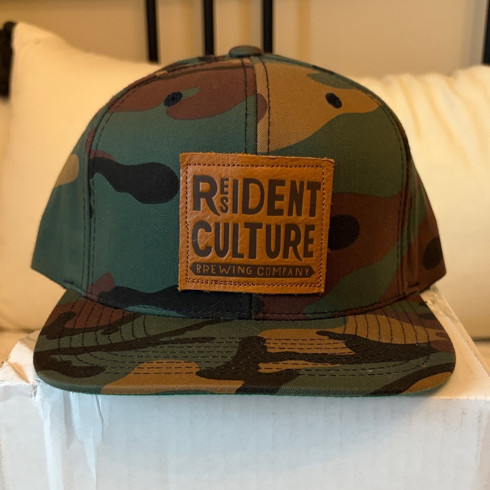 Resident Culture Brewing Camouflage Snapback Hat